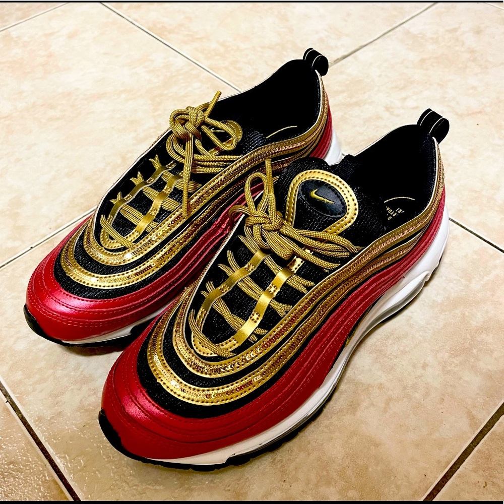 Gold,red and black Air Max 95